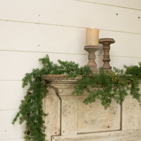 6' CYPRESS GARLAND W/CONES