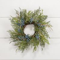 12" CEDAR & BERRIES CANDLE RING