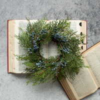 12" CEDAR & BERRIES CANDLE RING