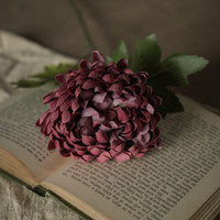 24.5" AUTUMN BURGUNDY MUM SPRAY