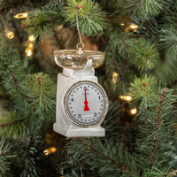 4.25" WHITE SCALE ORNAMENT