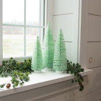 12" SEAFOAM GREEN BOTTLEBRUSH TREE