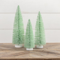12" SEAFOAM GREEN BOTTLEBRUSH TREE