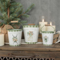SET/ 3 MINI WINTER THEMED BUCKETS