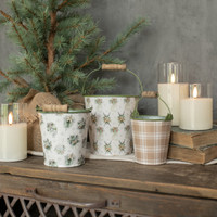 SET/ 3 SNOWY MITTENS BUCKETS