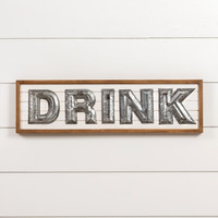 27.5" DRINK FRAMED SIGN