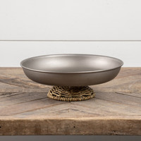 10" METAL AND GRASS PEDESTAL STAND