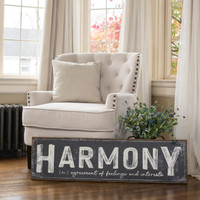 40"HARMONY METAL SIGN