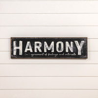 40"HARMONY METAL SIGN