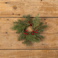 7" ANGEL PINE TAPER CANDLE RING