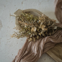 12" SAGE BROWN EUCALYPTUS & ROSEMARY KNOTWEED BUSH