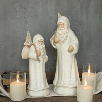 12" IVORY SANTA W/ SNOWY TREE