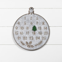 13.5" METAL ORNAMENT CHRISTMAS COUNTDOWN