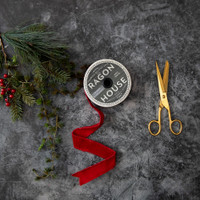 1" RED VELVET WIRED RIBBON