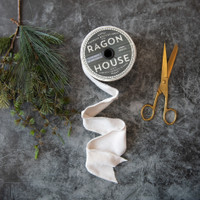 2.5" WHITE VELVET WIRED RIBBON