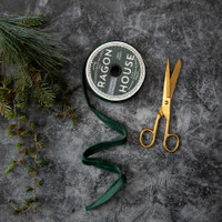 .5" EMERALD GREEN VELVET WIRED RIBBON
