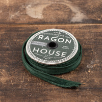 .5" EMERALD GREEN VELVET WIRED RIBBON