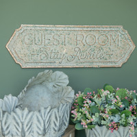 GUEST ROOM GALVANIZED SIGN