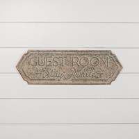 GUEST ROOM GALVANIZED SIGN