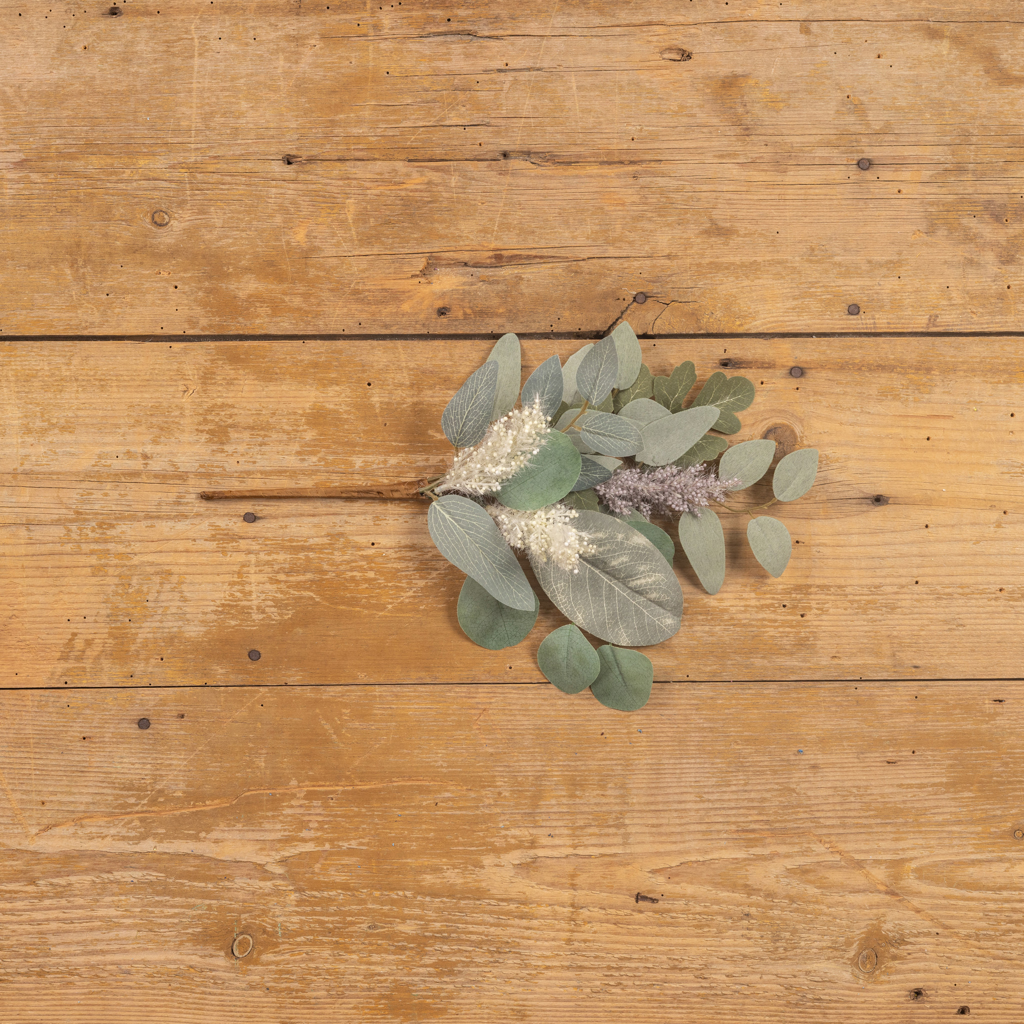 Eucalyptus with Cream & Purple Heather Pick, 16", photo 3 of 5