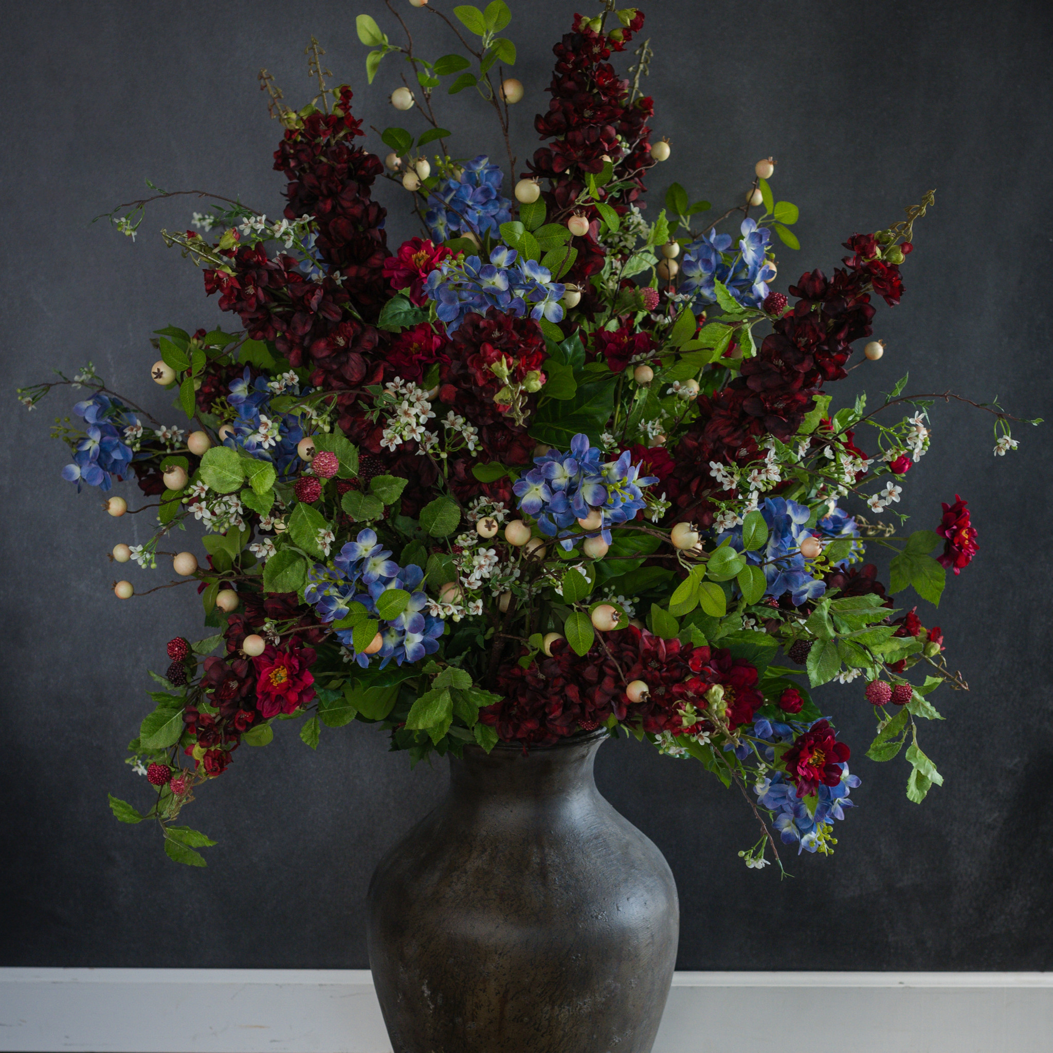 Cream & Purple Cone Hydrangea Spray, 45", photo 5 of 5