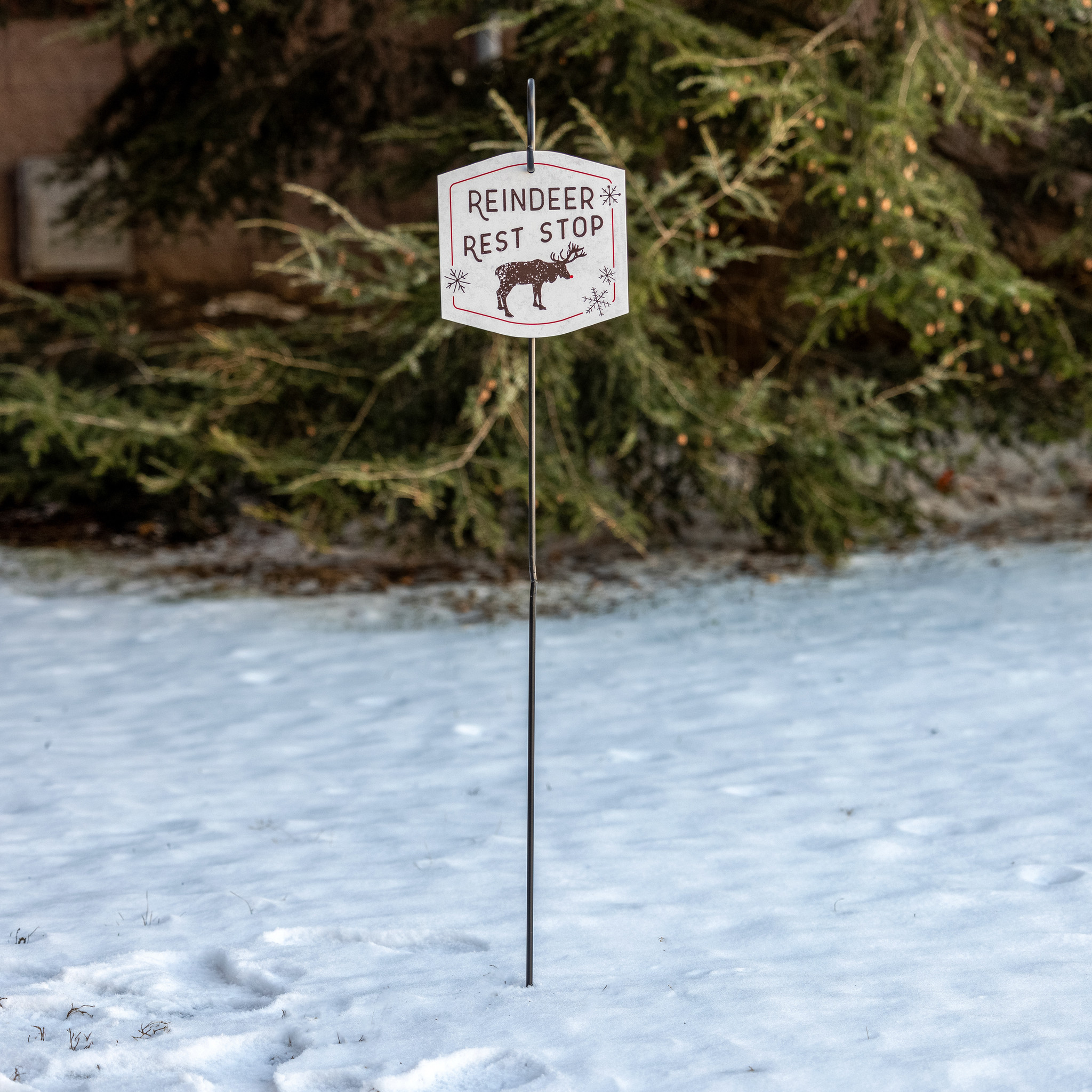 Reindeer Rest Stop Garden Stake, photo 2 of 2