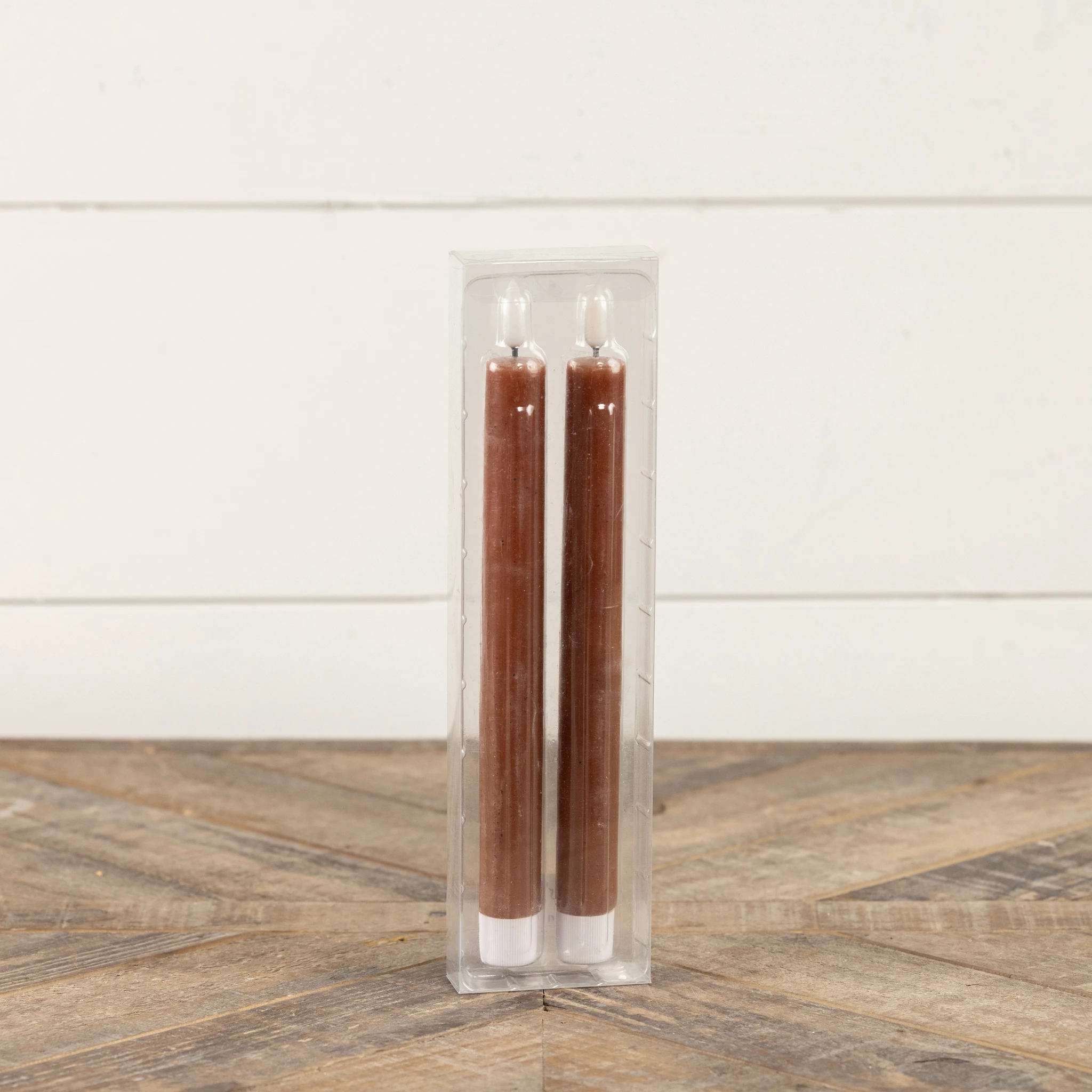 Flameless Bronze Taper Candles, Set of 2, 9.5", photo 3 of 4