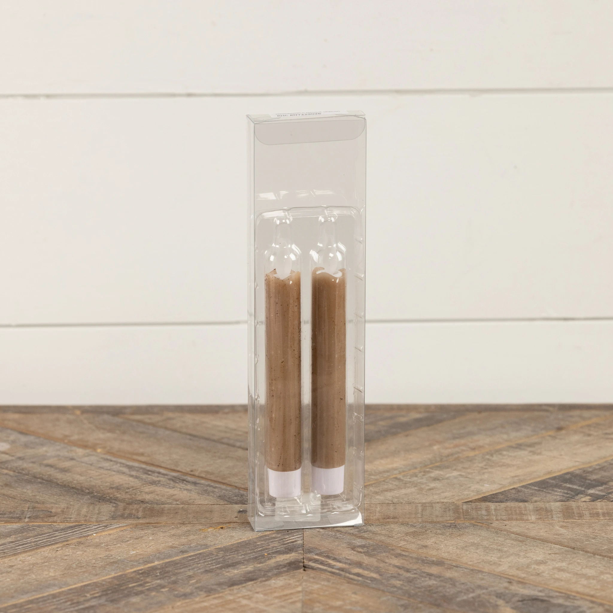 Flameless Beige Taper Candles, Set of 2, 6.75", photo 3 of 4