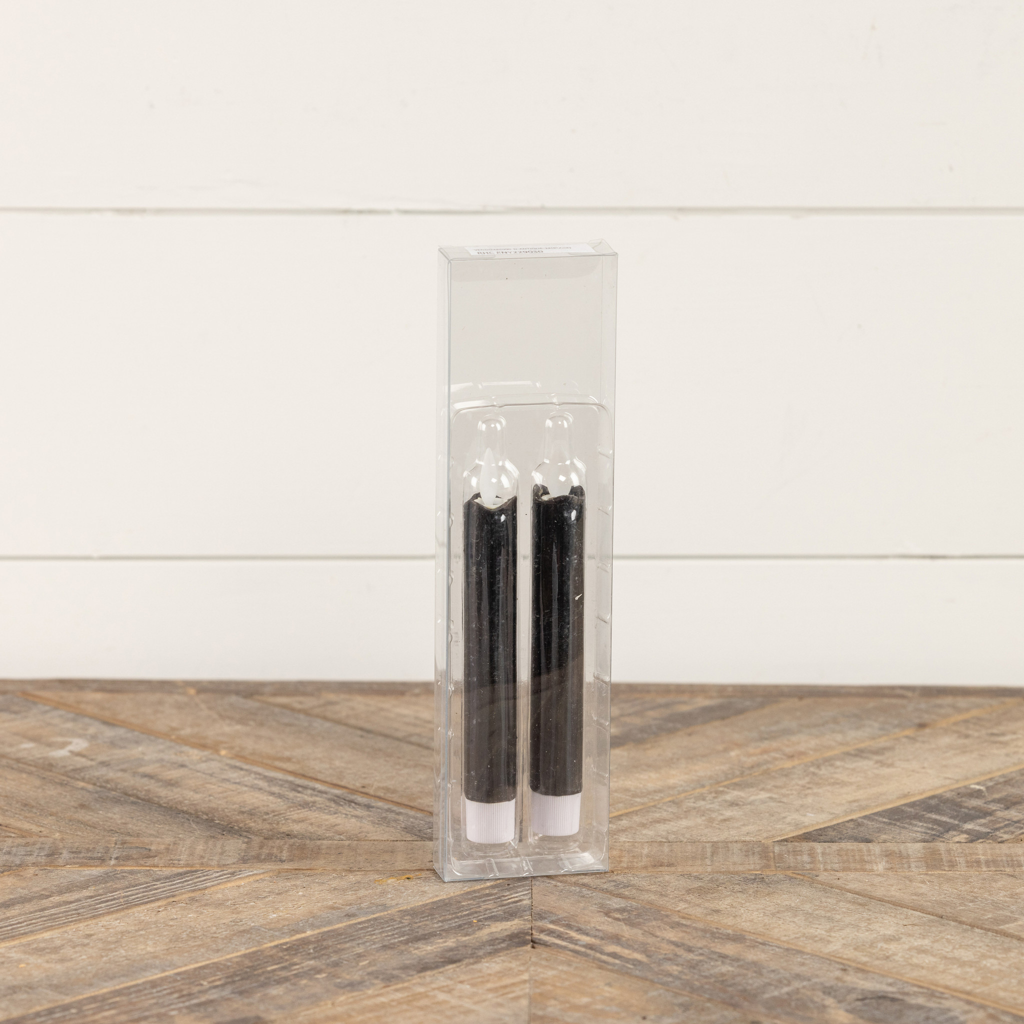 Flameless Black Taper Candles, Set of 2, 6.75", photo 3 of 4