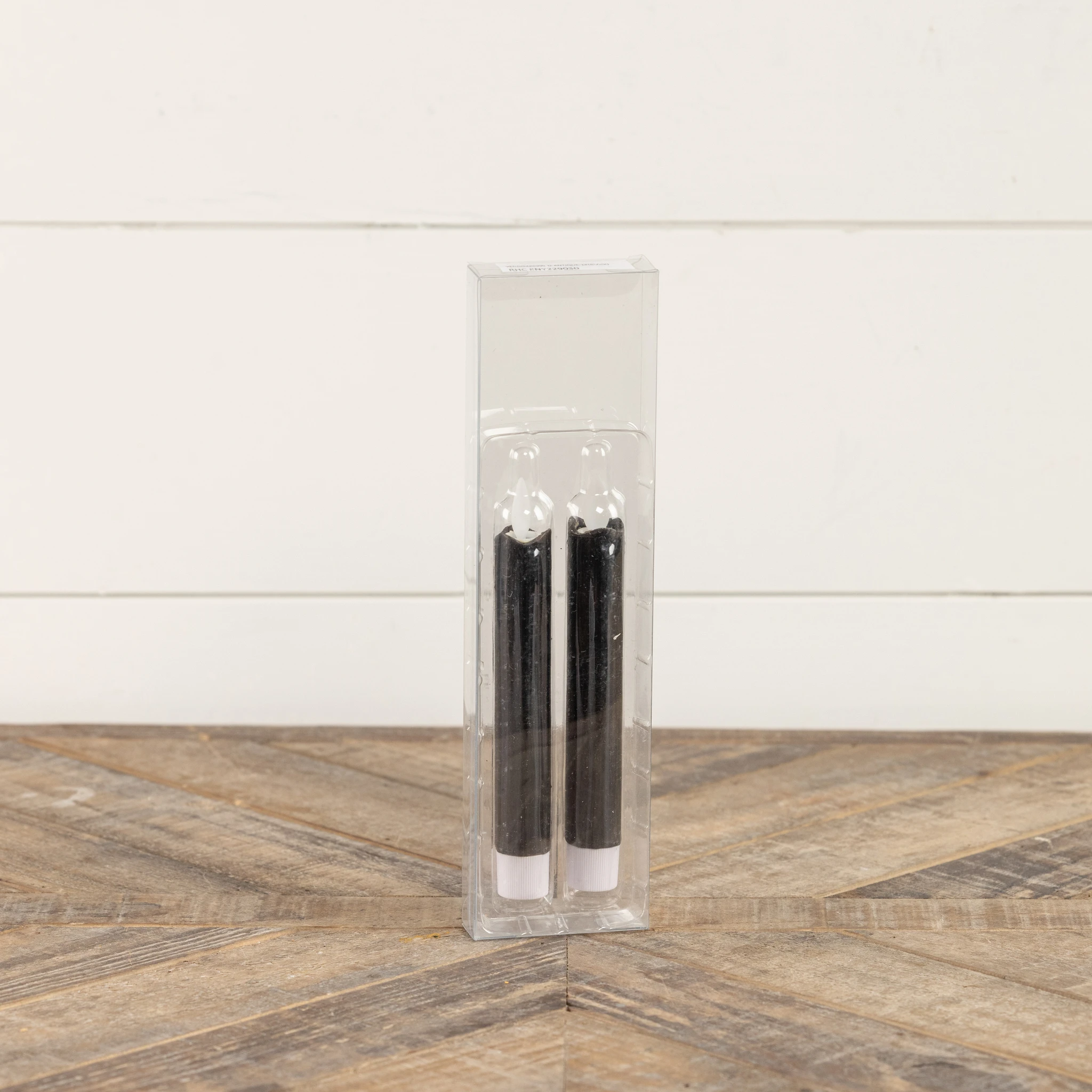 Flameless Black Taper Candles, Set of 2, 6.75", photo 3 of 4