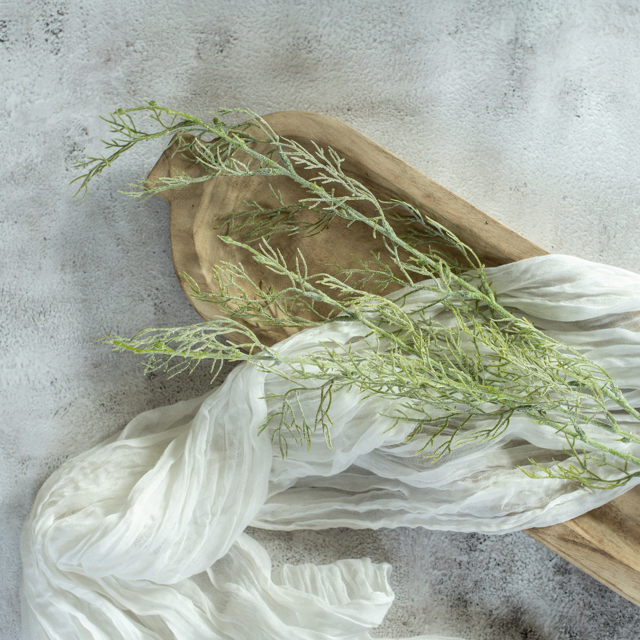 Wispy Green Asparagus Spray, 34"