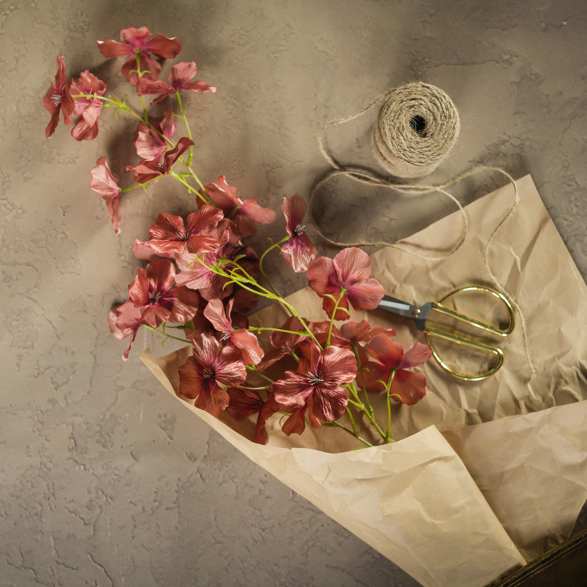 Mauve Apple Blossom Spray, 40"