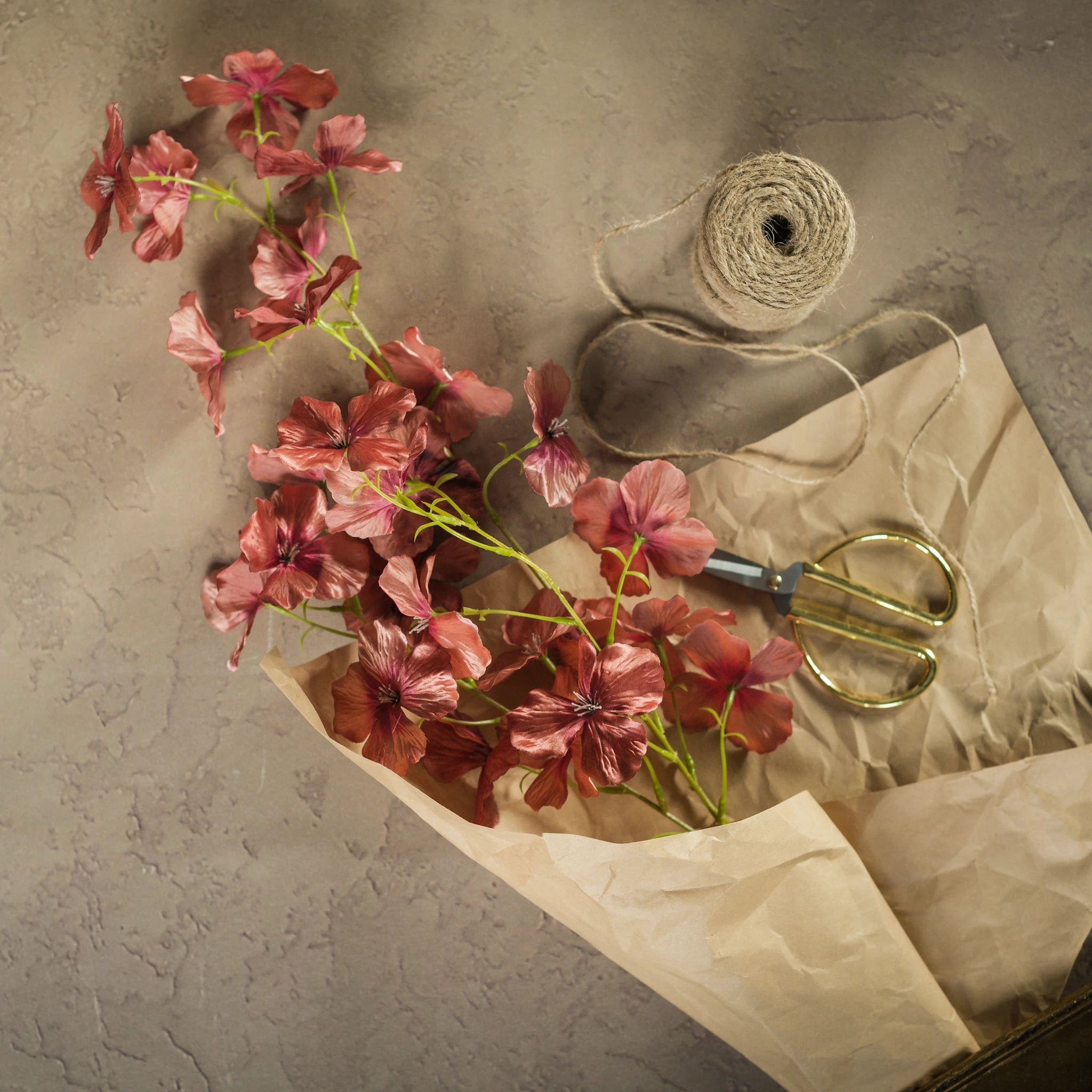 Mauve Apple Blossom Spray, 40"