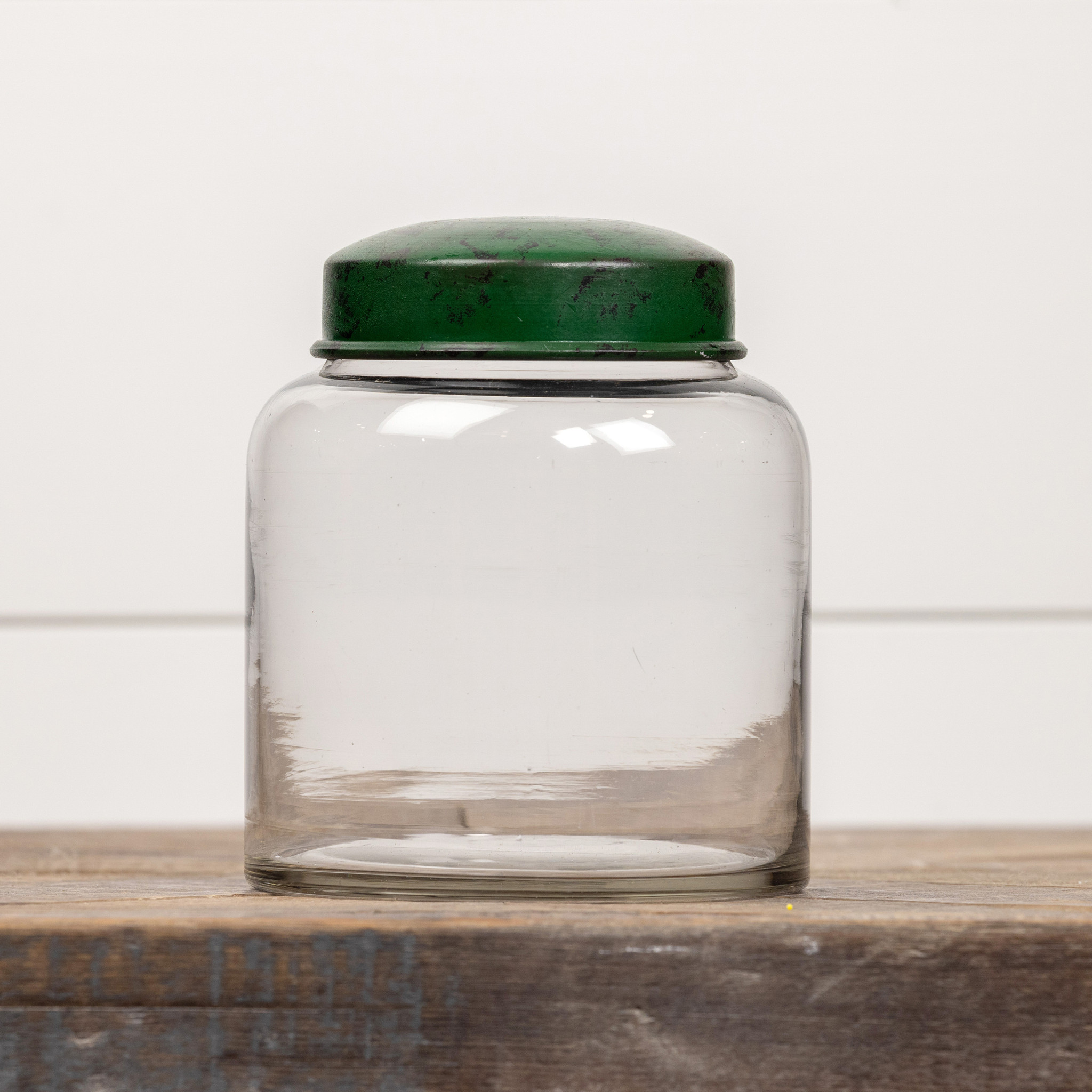 Clear Glass Jar with Green Lid, 5.5", photo 2 of 3