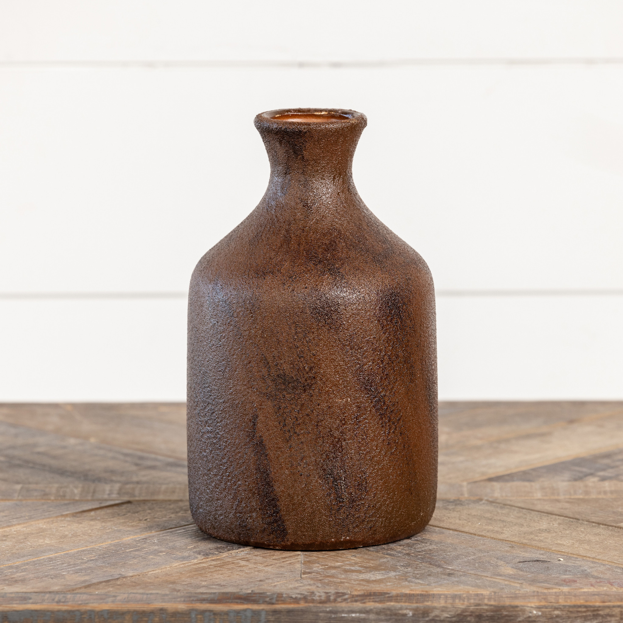 Brown & Rust Tone Bottle Vase, 9.75"
