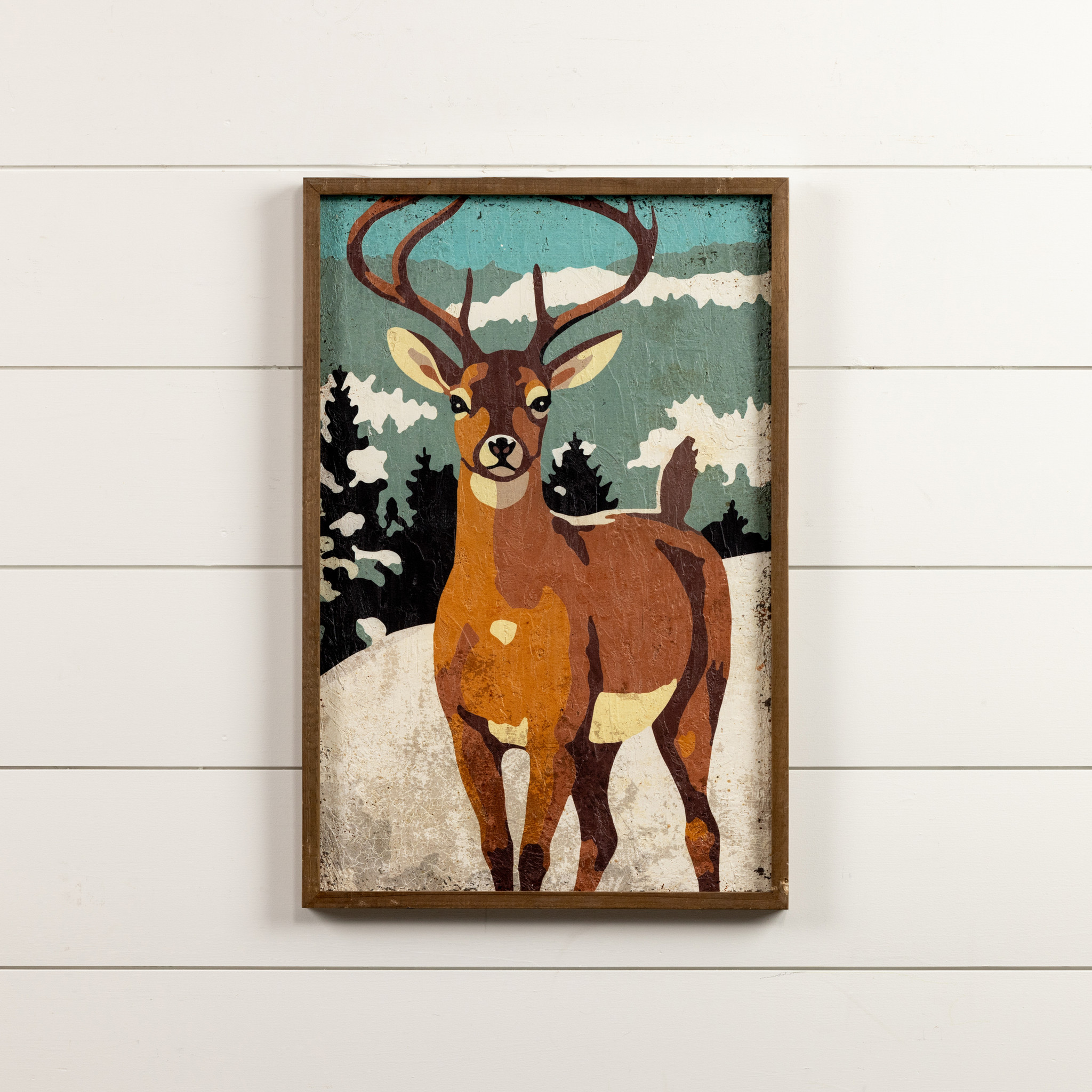Deer in the Snow Paint by Number Print, 24"