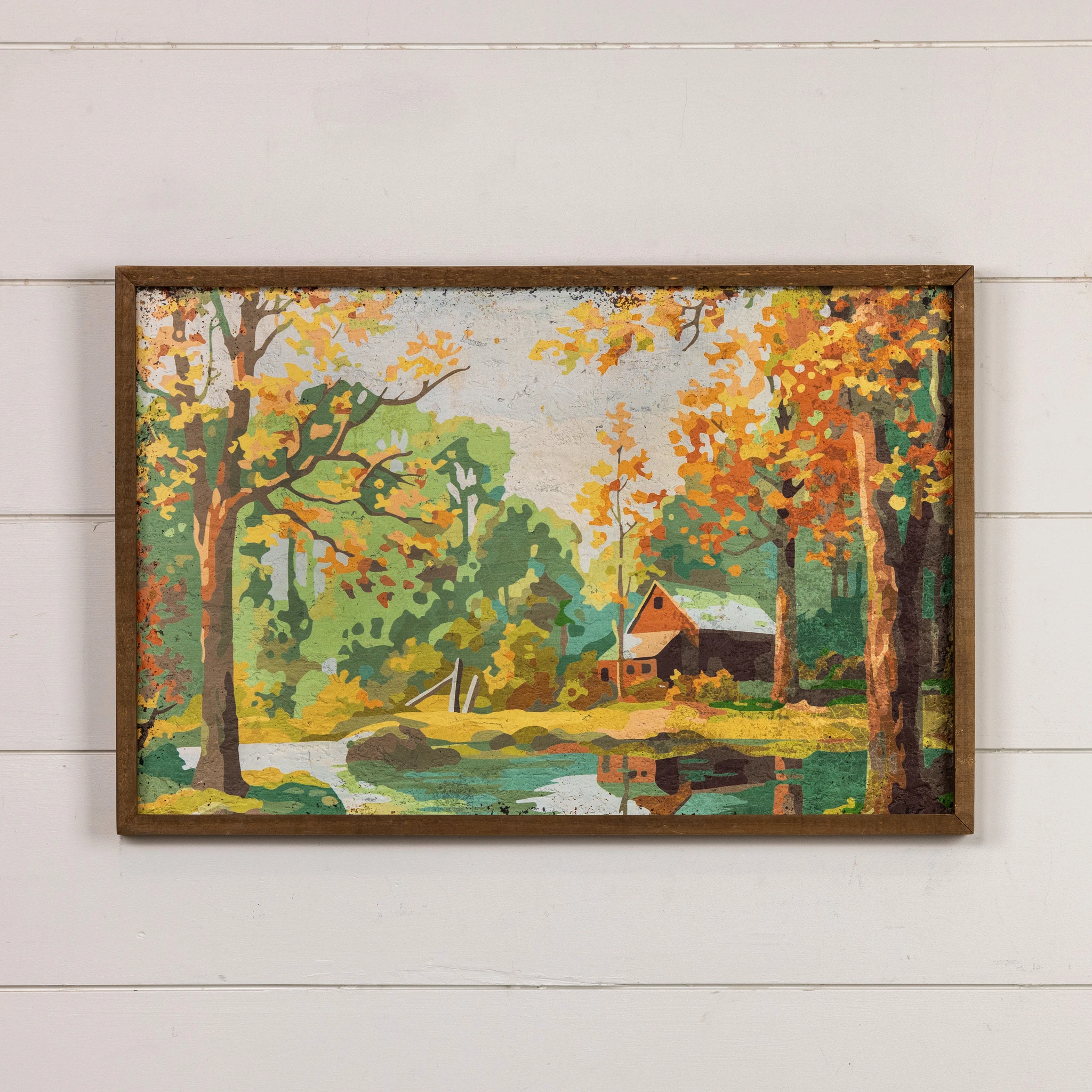 Cabin in the Woods Paint by Number Print, 24"