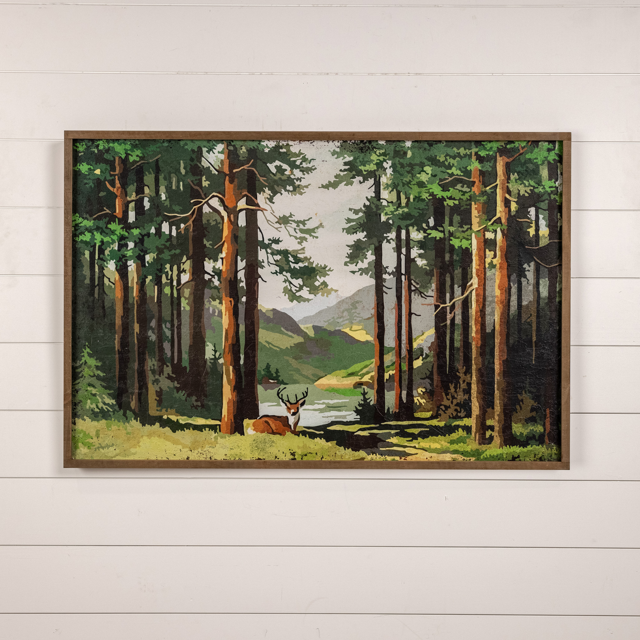 Resting Deer Paint by Number Print, 48"