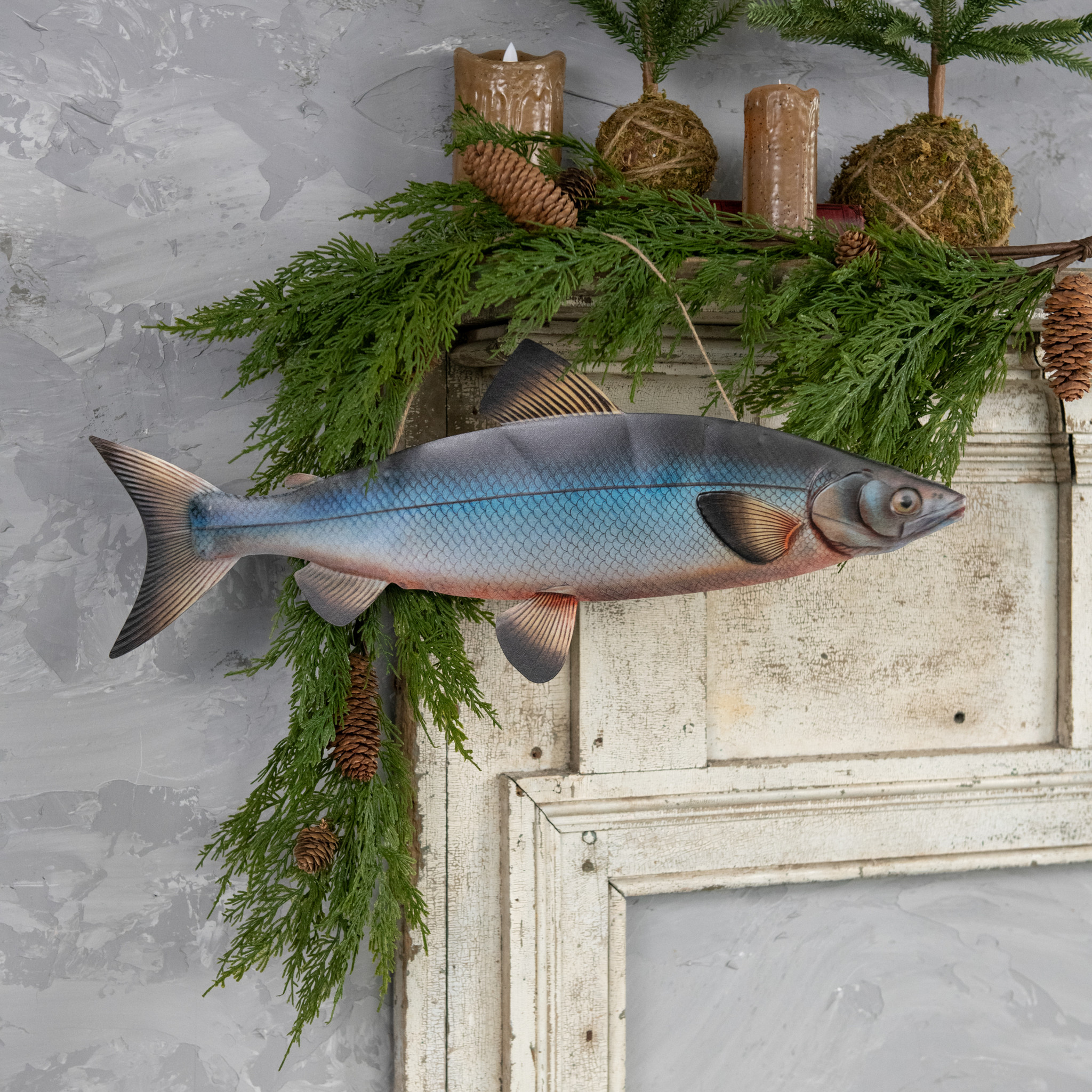 Blue Salmon Fish, 22"