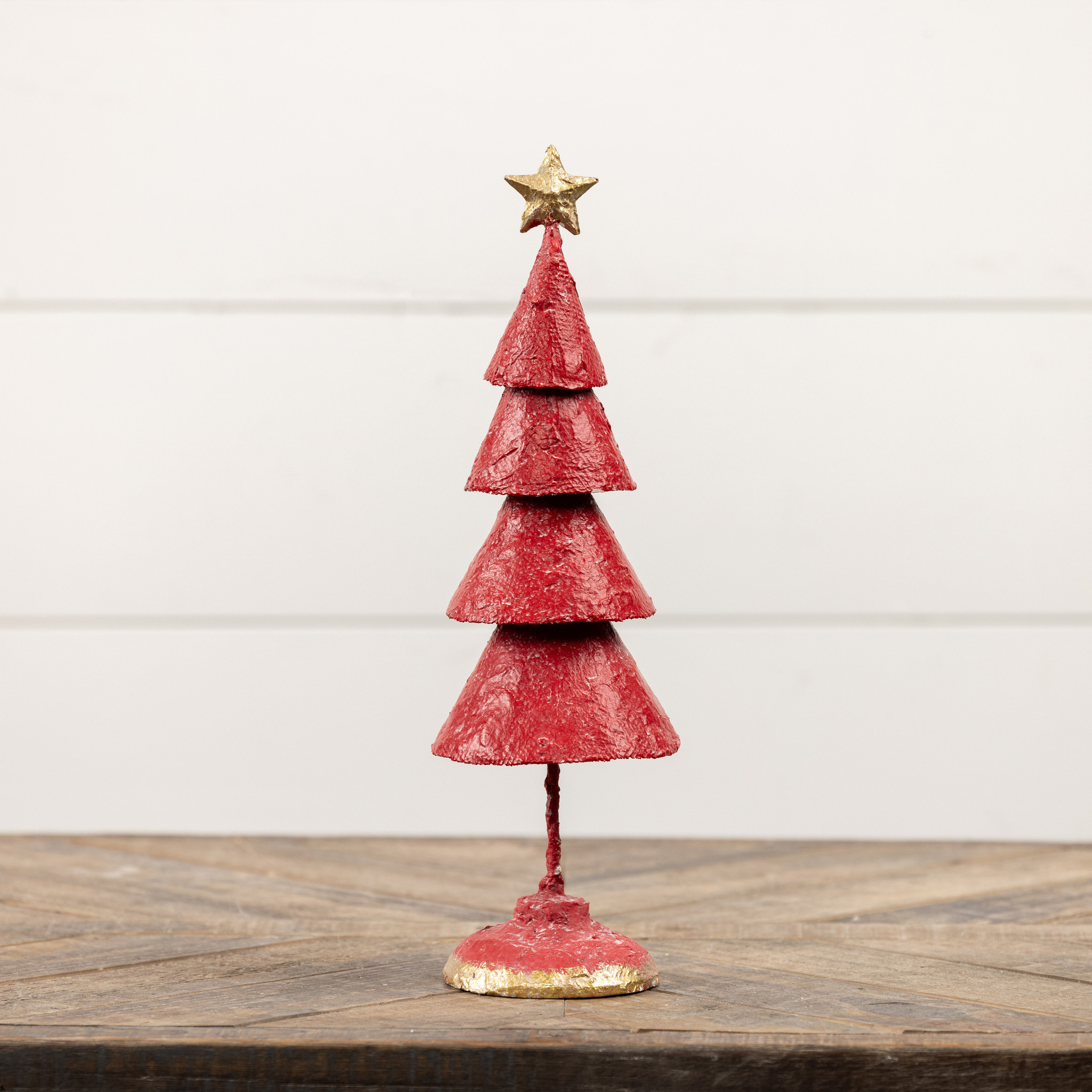 Red Metal Tree with Star, 14", photo 2 of 2
