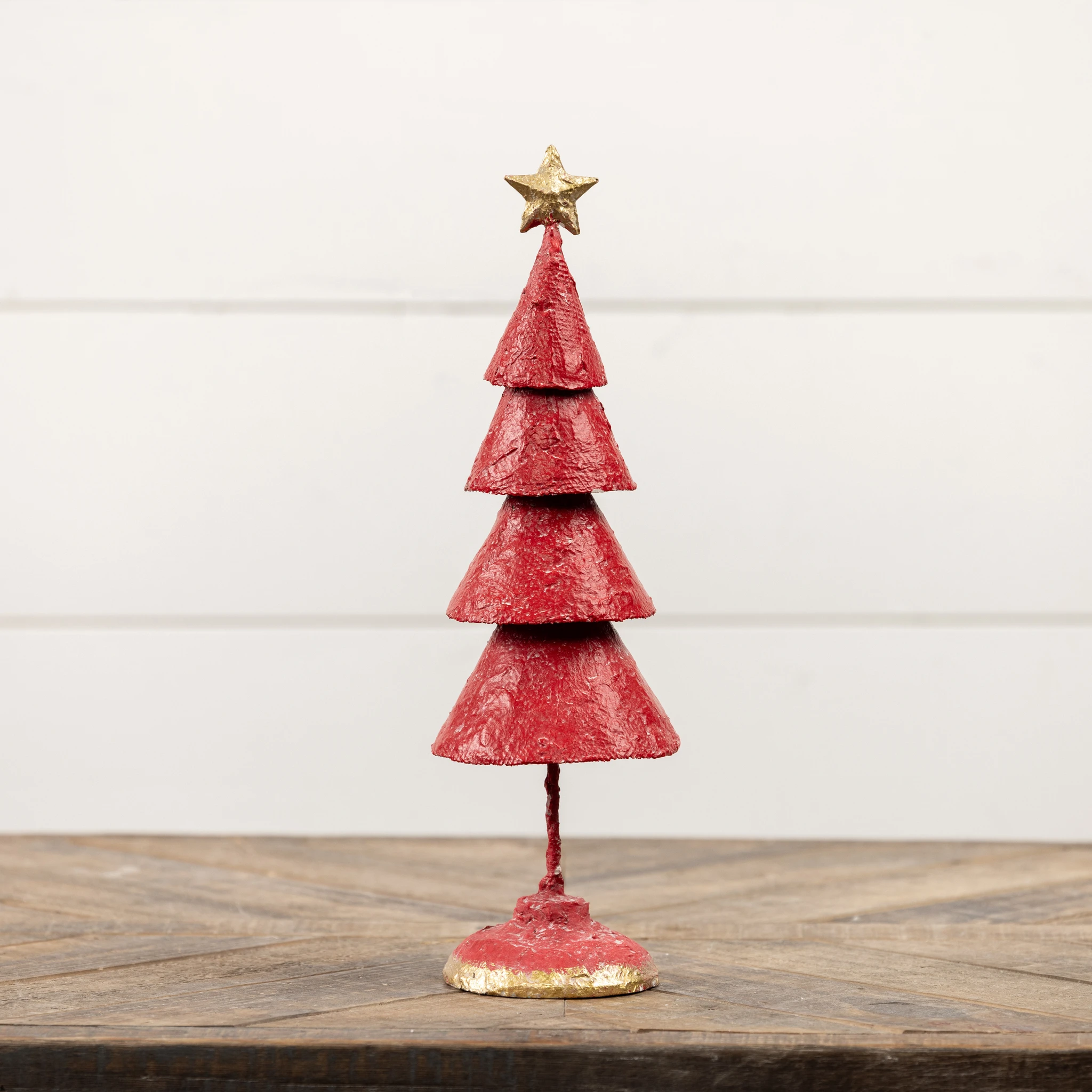 Red Metal Tree with Star, 14", photo 2 of 2