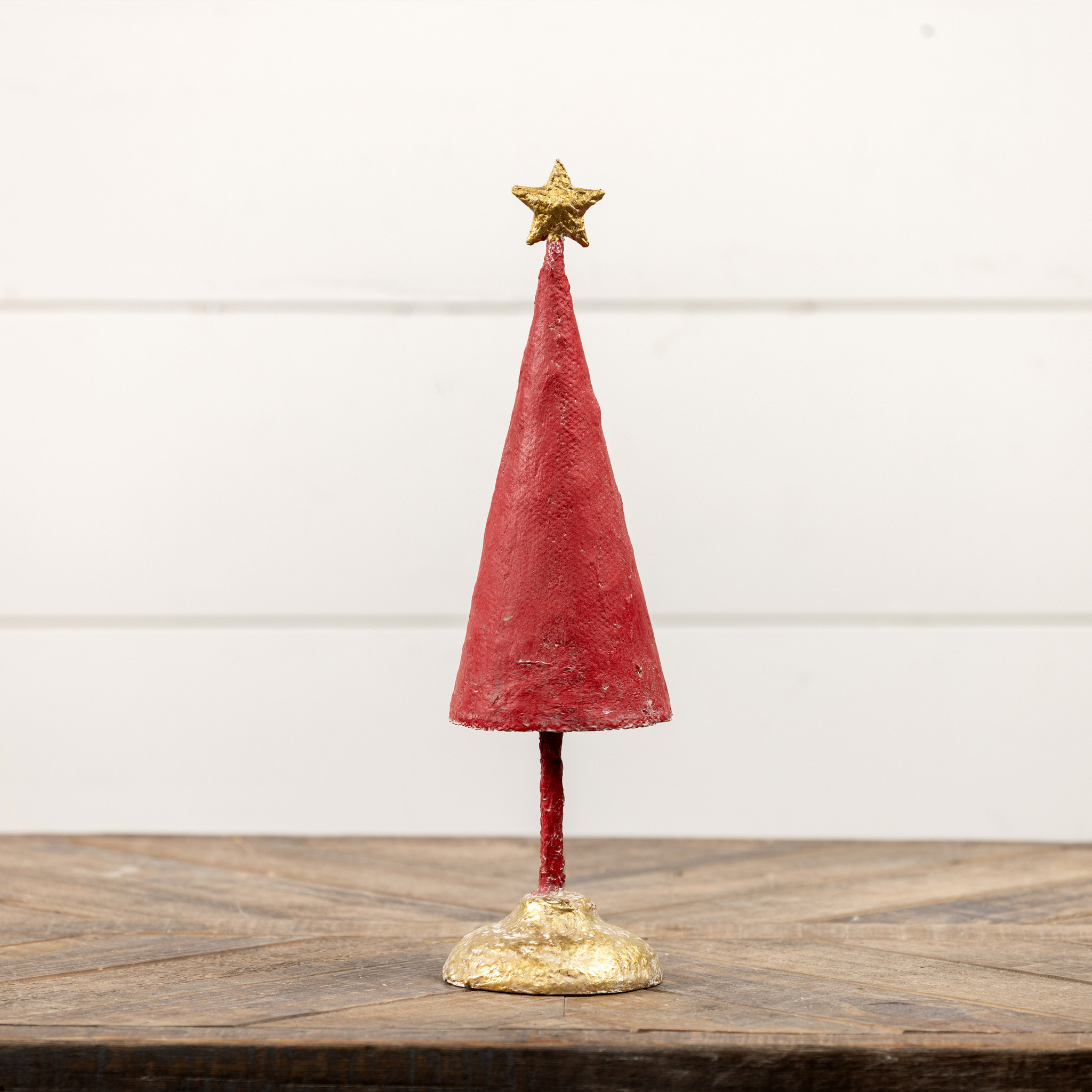 Red Metal Tree with Star, 13.75", photo 2 of 2