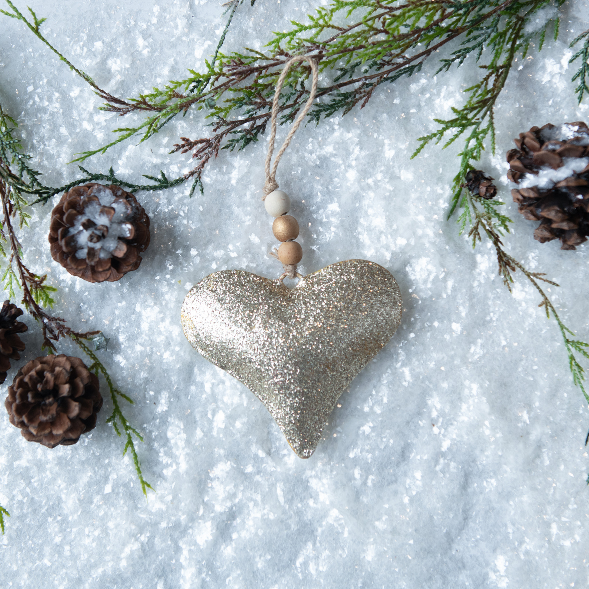 Hanging Gold Heart Ornament
