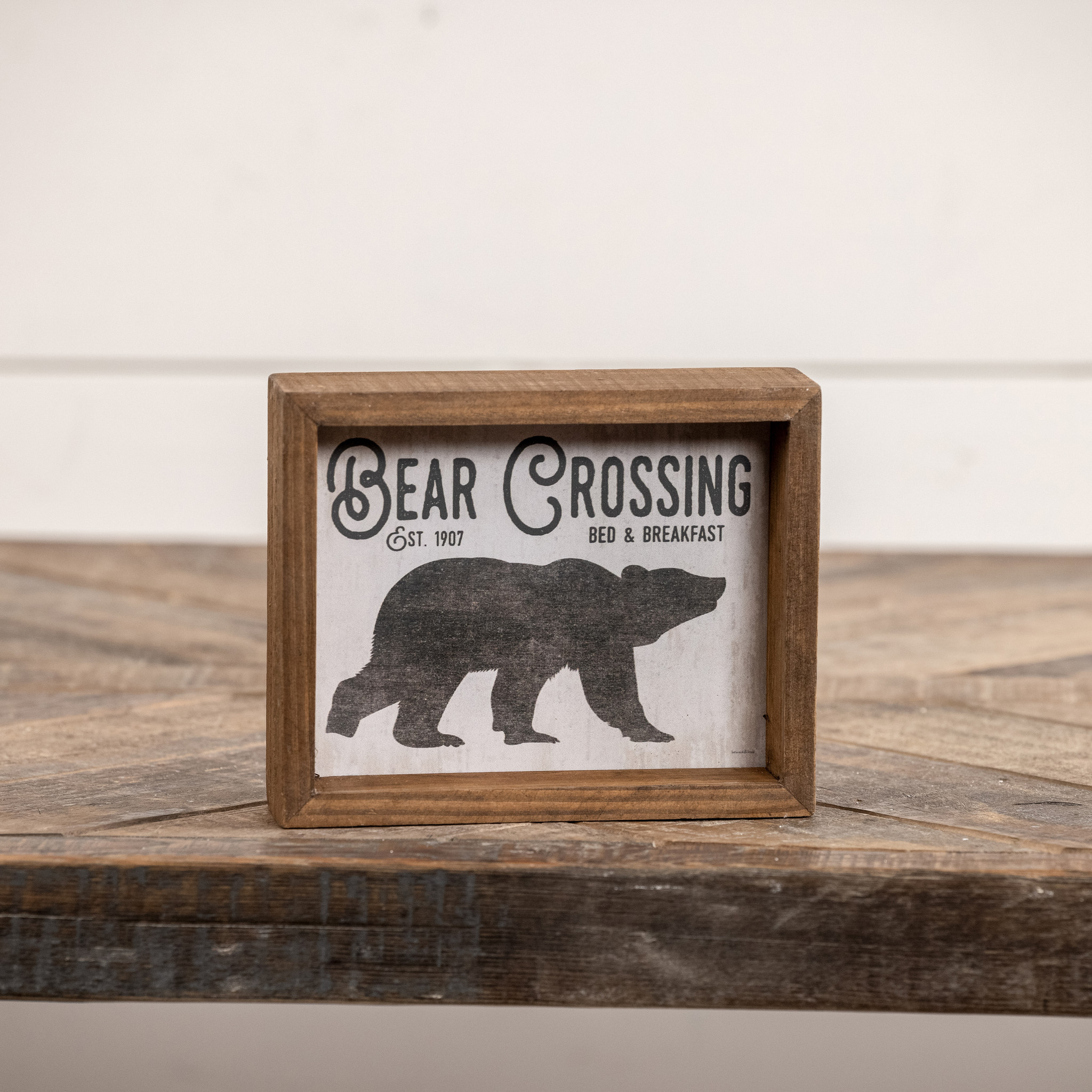 Bear Crossing Tabletop Sign