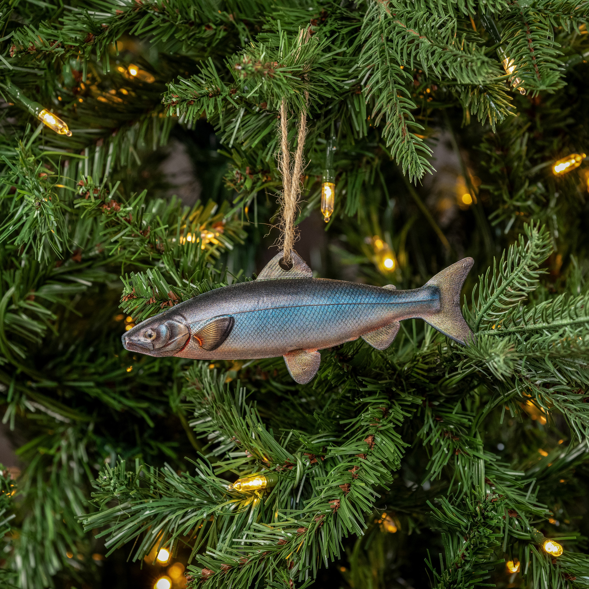 Blue Salmon Fish Ornament