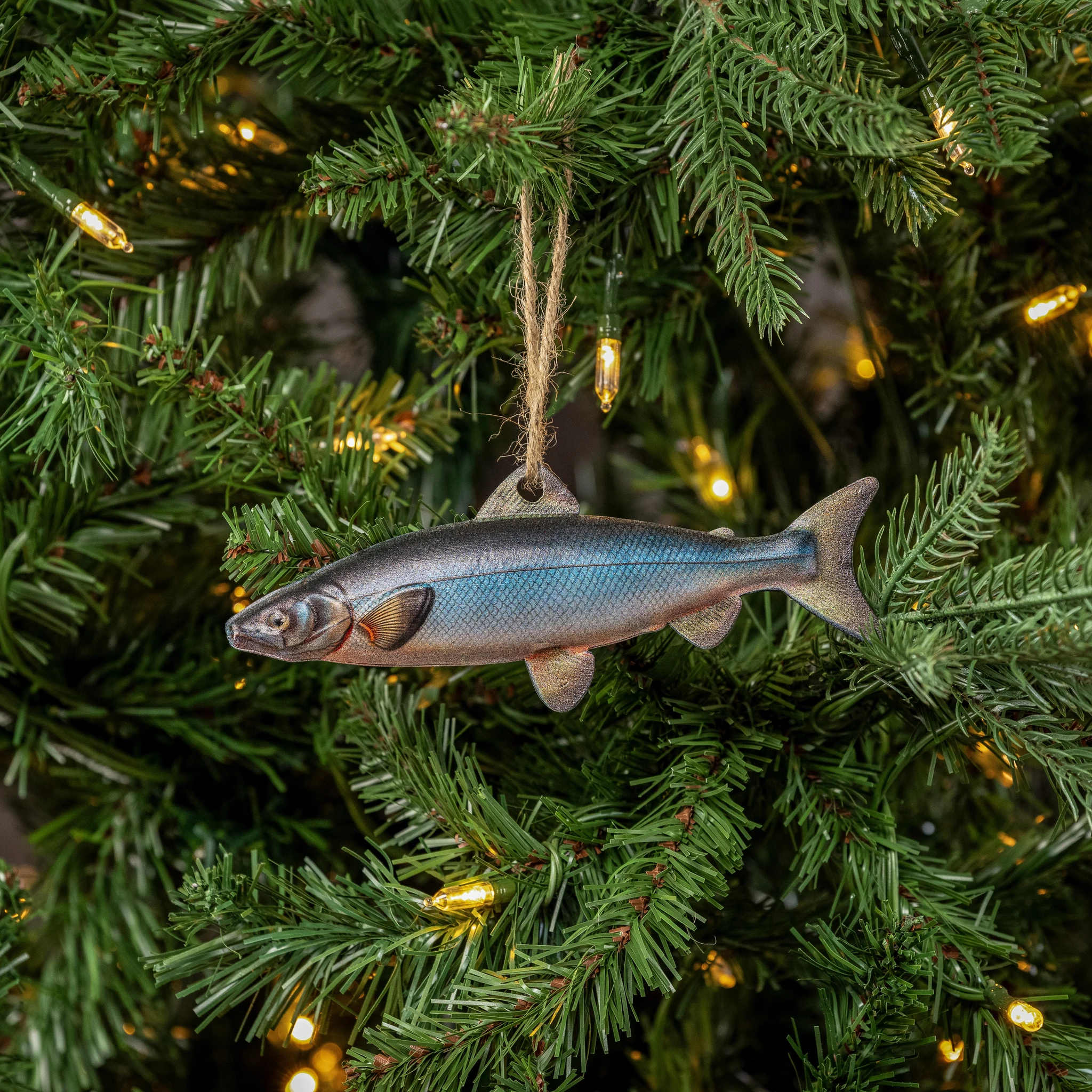 Blue Salmon Fish Ornament
