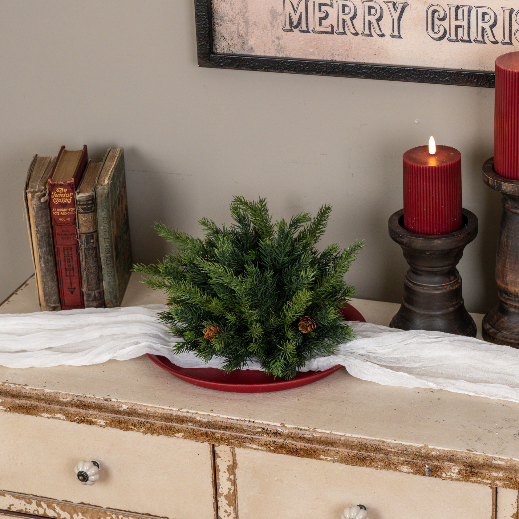 White Spruce Half Ball, 9"