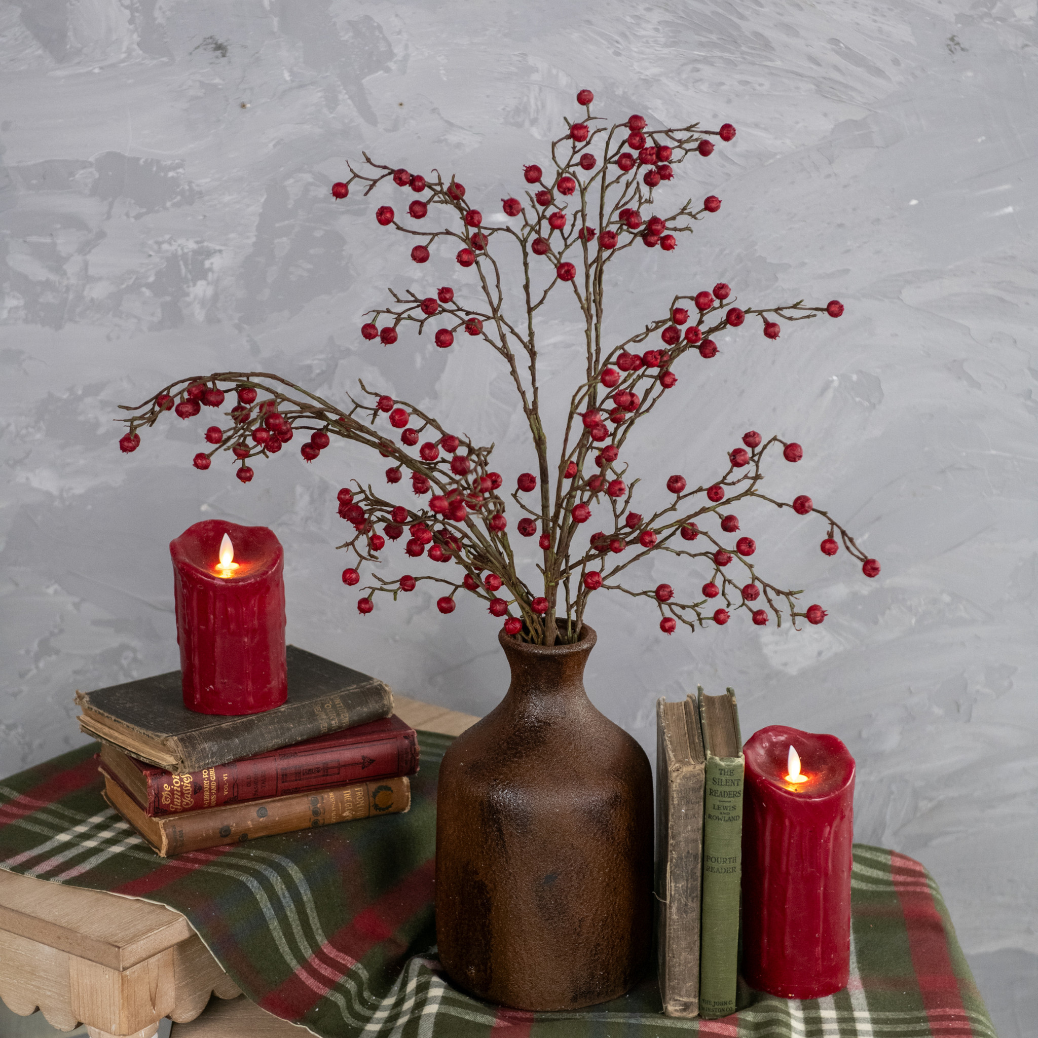 Red Berries Spray, 35", photo 2 of 3
