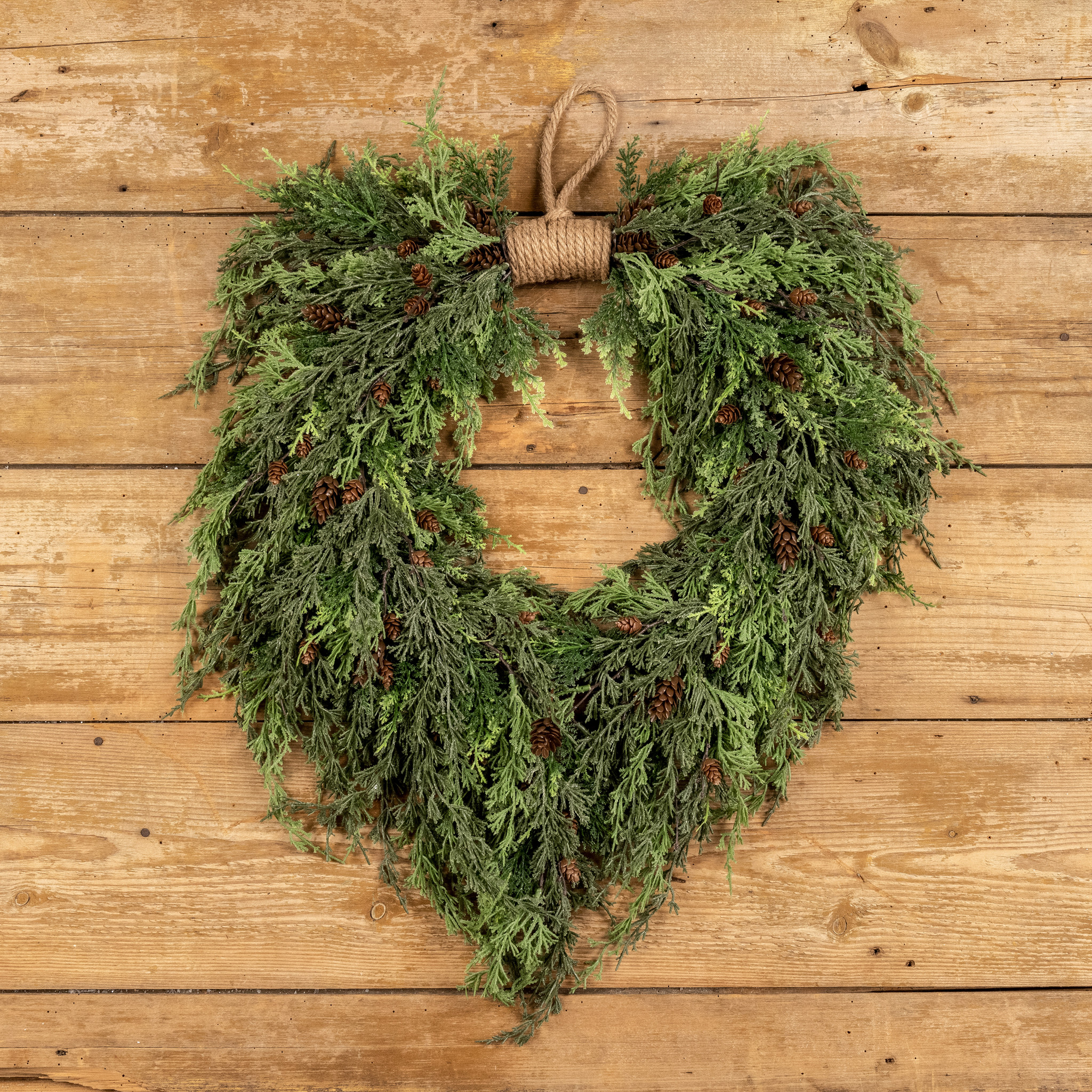 Mixed Cedar Hanging Wreath, 32", photo 3 of 3
