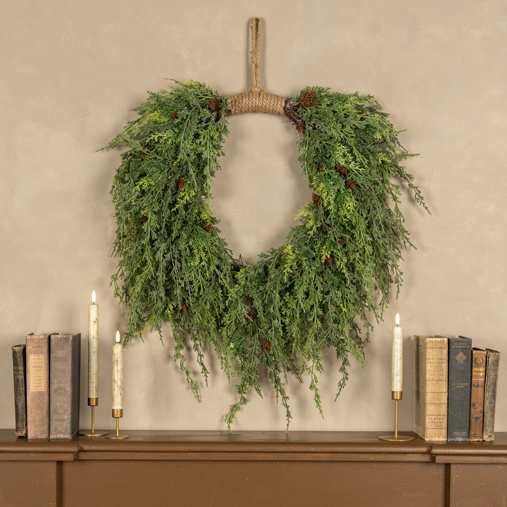 Mixed Cedar Hanging Wreath, 32"